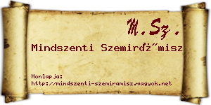 Mindszenti Szemirámisz névjegykártya